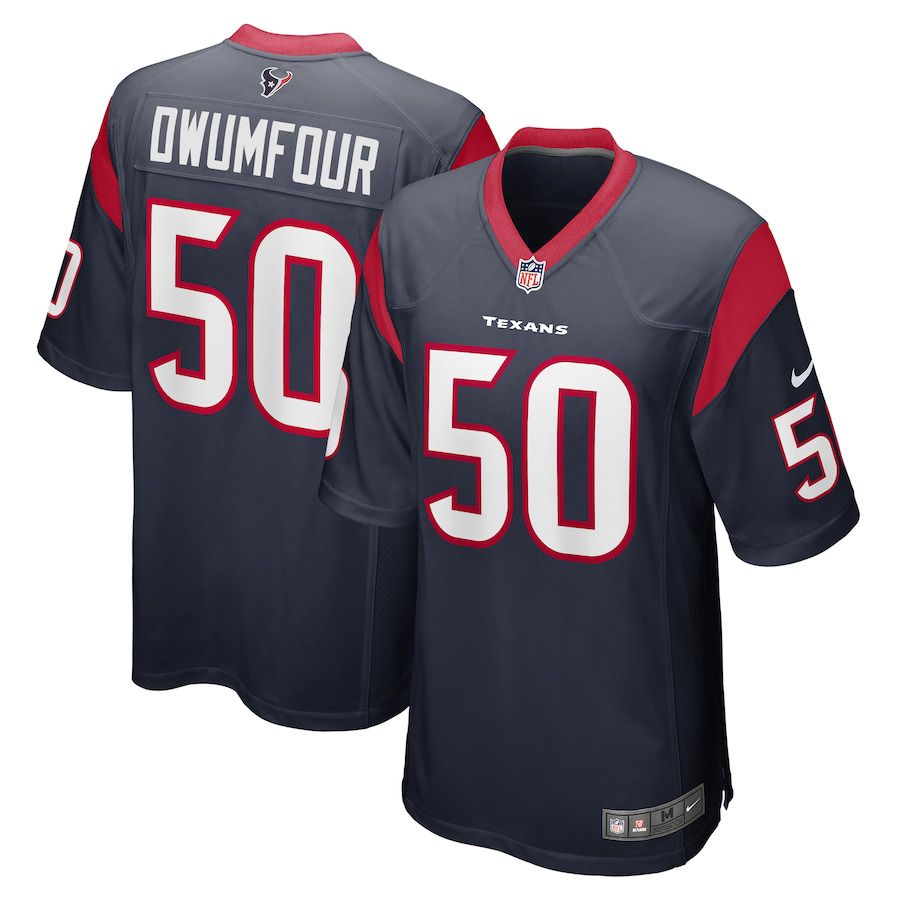 Men Houston Texans 50 Michael Dwumfour Nike Navy Game Player NFL Jersey